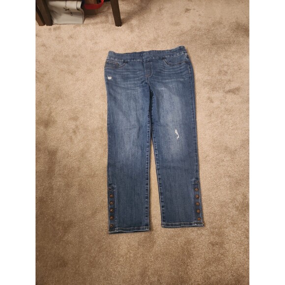 Chico's Jegging Ankle Jeans Distressed Size 1.5 US 10 - Picture 1 of 7